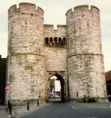 Image of the west gate of the cathedral
                grounds at Canterbury.